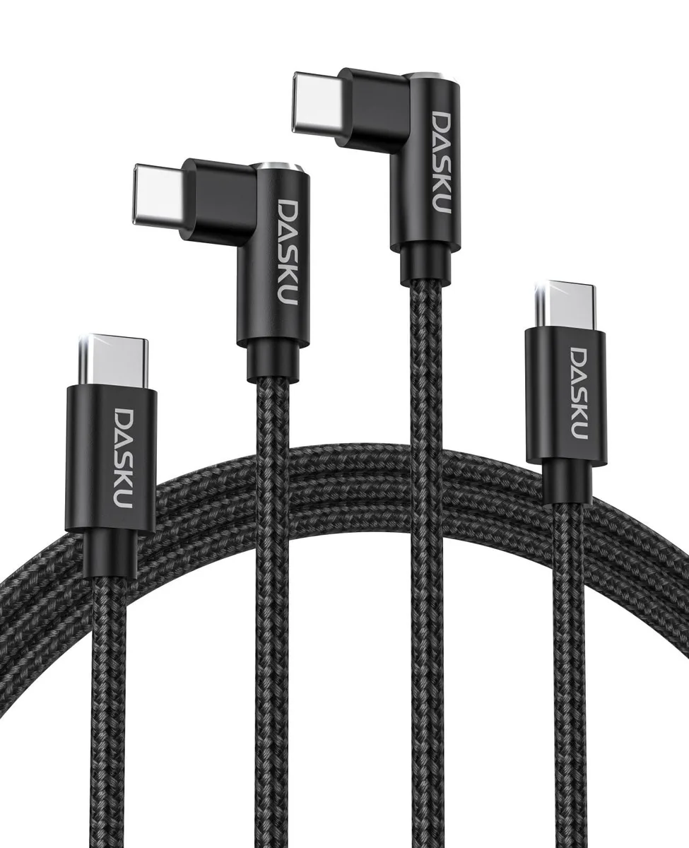 Belkin USB-C to USB-C 90° cable 3 ft 40W orange — product photo