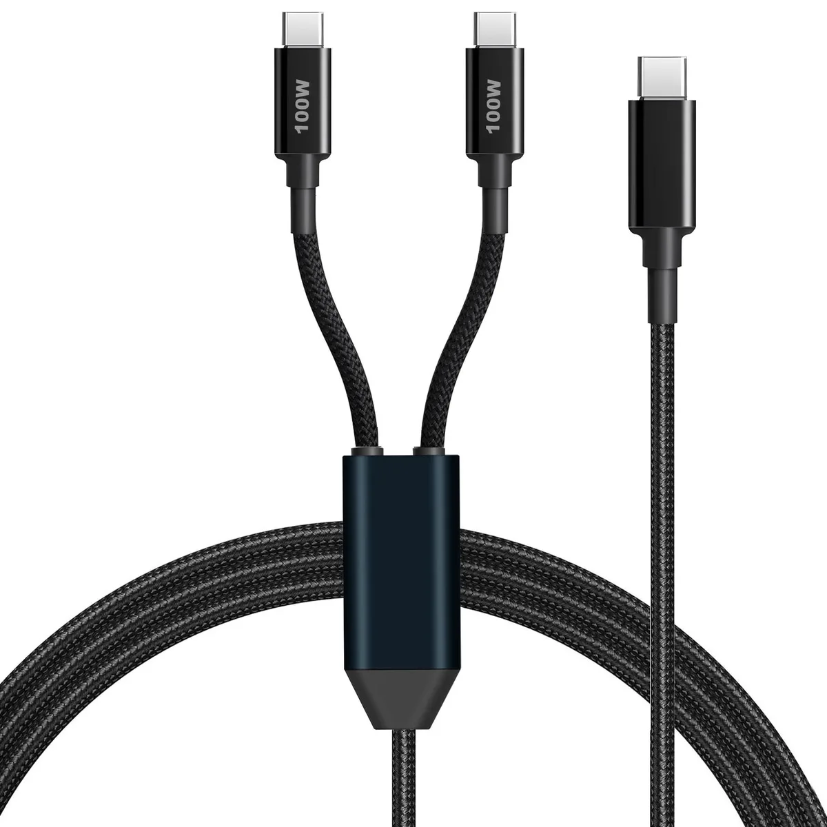 GRACETOP GRACETOP 2-in-1 USB C to USB C Cable 100W 6FT Nylon Braided — product photo