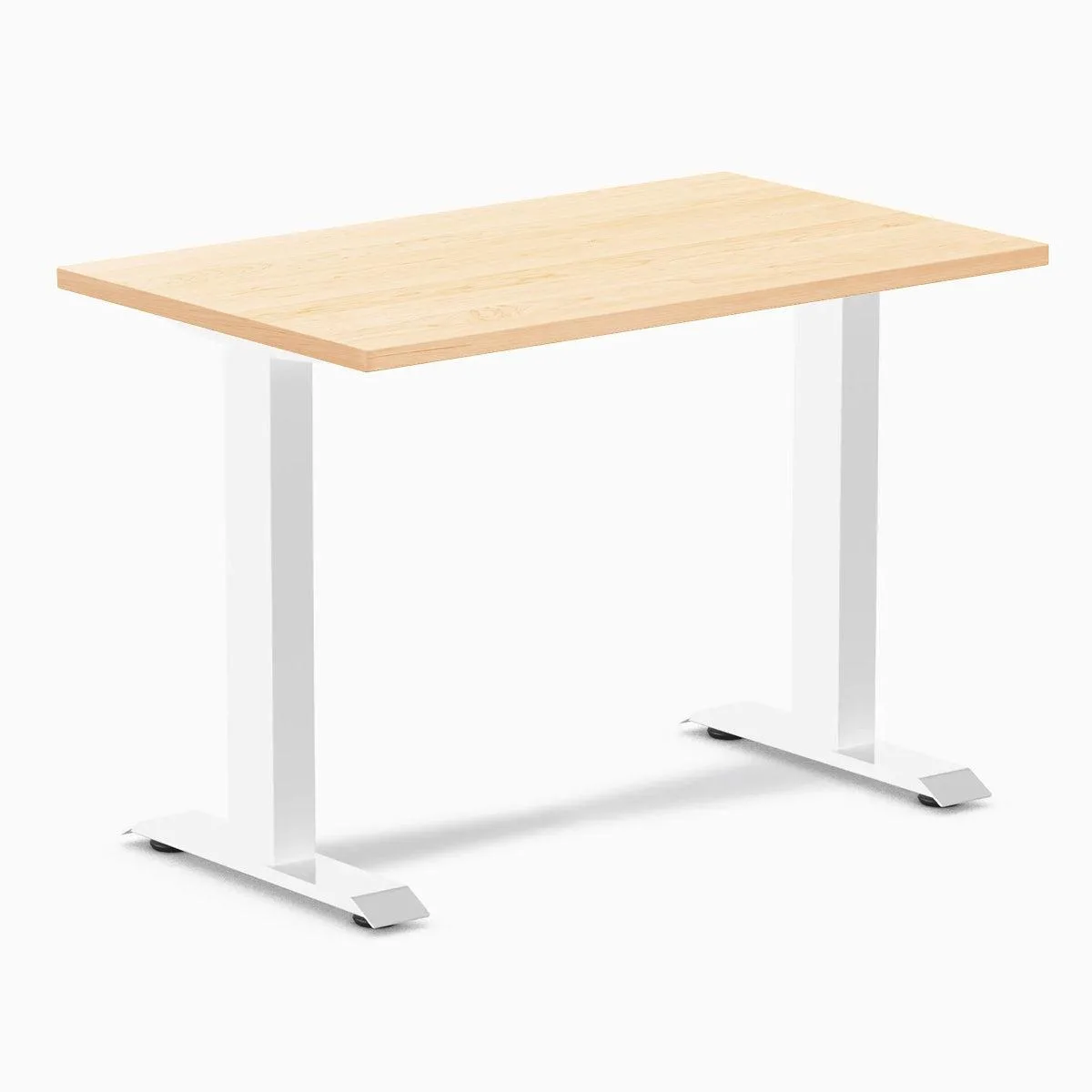 Desky Desky Zero Mini Hardwood Office Desk Maple 40 x 24 in White — product photo