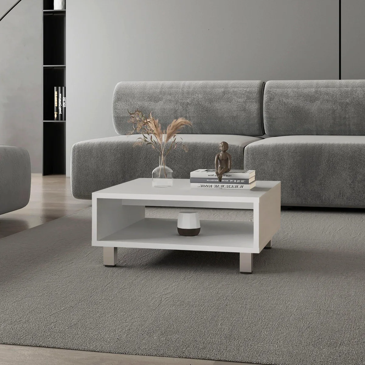 tuphen tuphen White Occasional Table with Open Storage — product photo