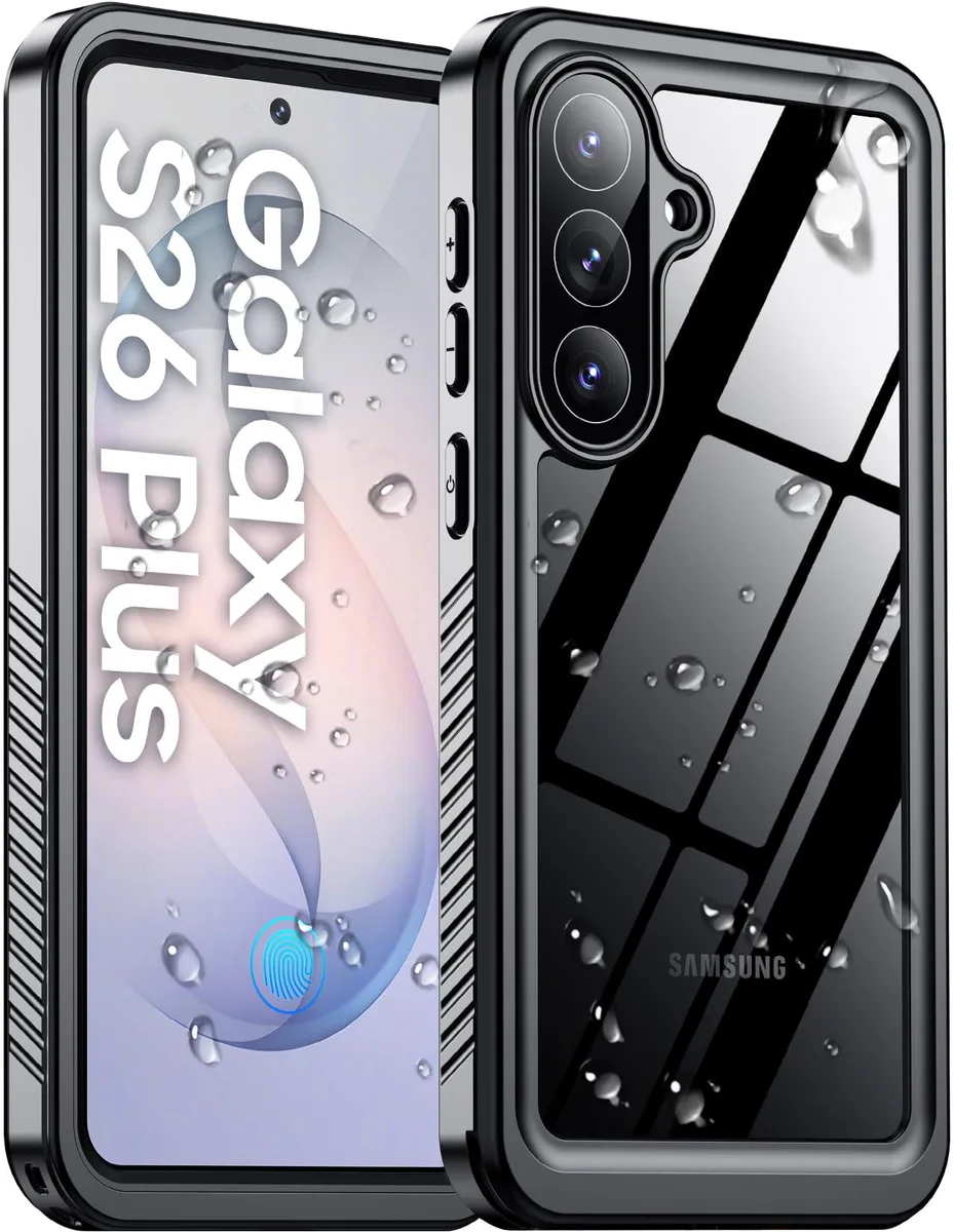  Temdan Samsung Galaxy S26 Plus Case Waterproof IP68 Military Shockproof Black — product photo