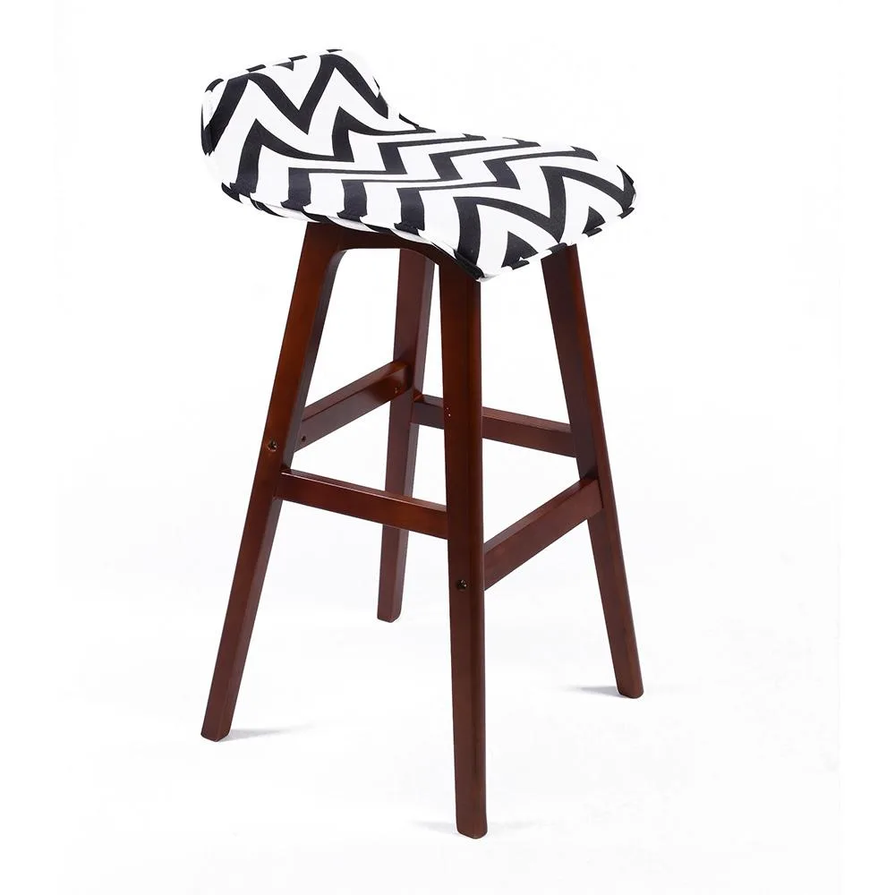 Vandue Corporation Vandue Corporation Stanton Lo-Back Barstool Black/White Chevron — product photo