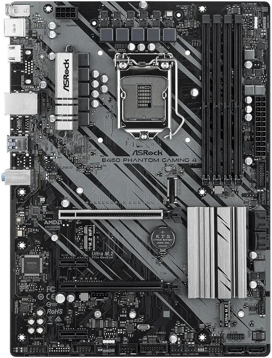 ASRock ASRock B460 Phantom Gaming 4 LGA 1200 Intel motherboard — product photo