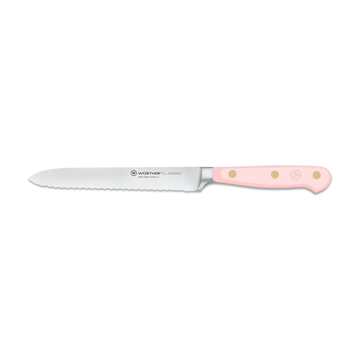 Wusthof Wusthof Classic 5-Inch Serrated Utility Knife Pink Sea Salt 1061708414 — product photo