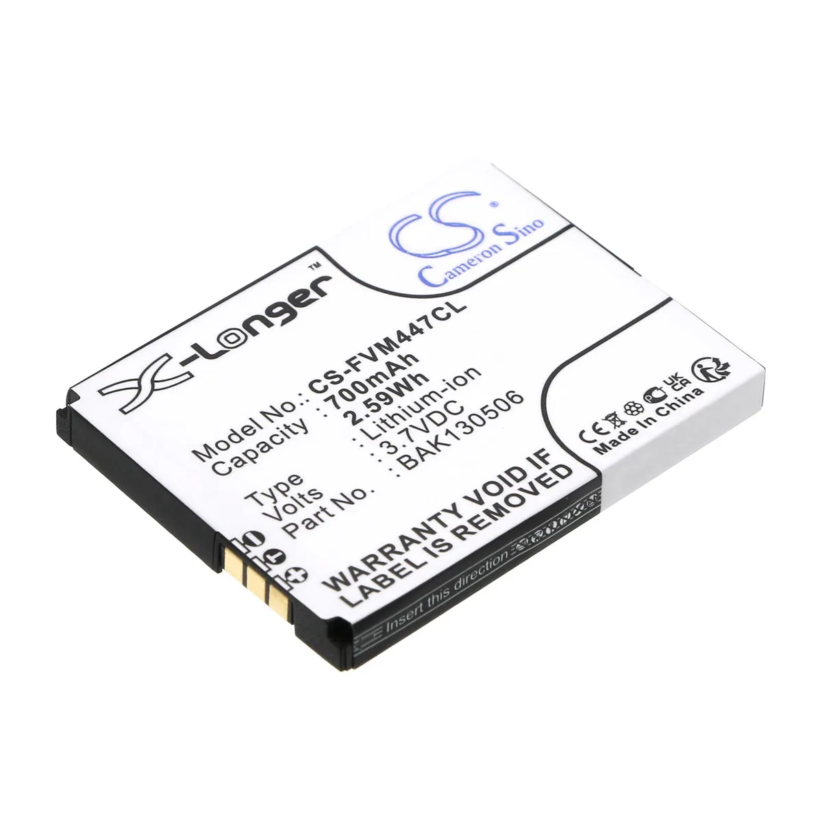 Cameron &amp; Co Cameron &amp; Co DS-CS-FVM447CL 3.7V 700mAh telephone accessory — product photo