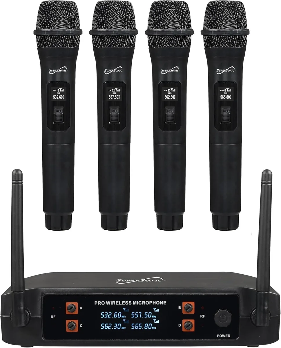 SUPERSONIC SUPERSONIC SC-909 2.4G 4 Channel Wireless Microphone System — product photo
