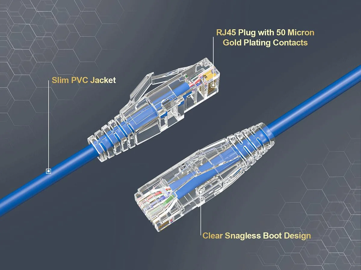 Cable Leader Cable Leader 4ft Cat6a Ethernet Cable Blue 28AWG 500MHz 10GBASE-T UTP — product photo