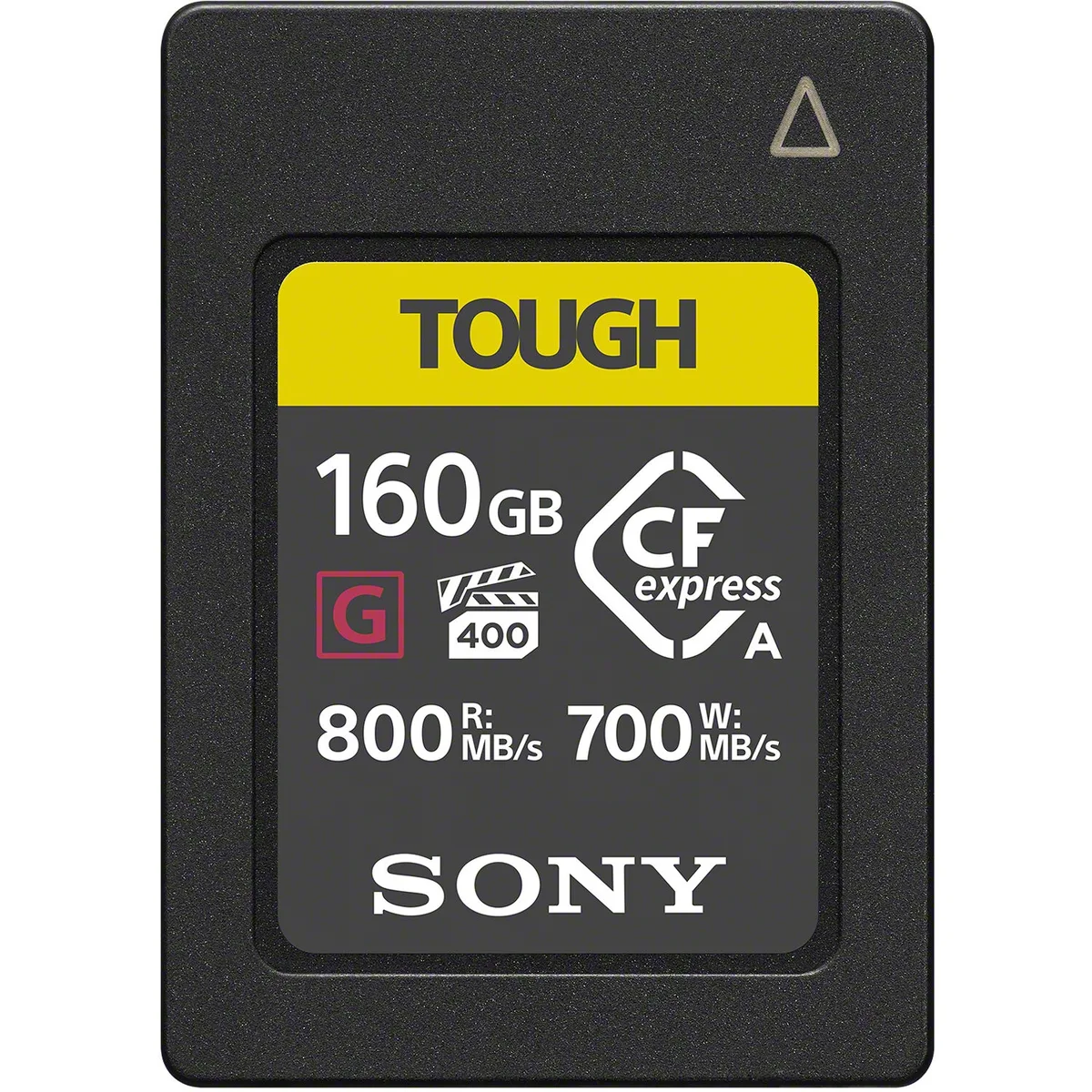 Small rectangular CFexpress Type A card with TOUGH branding