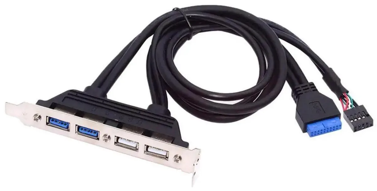 SMUGDESK SMUGDESK 0.5m 9/10Pin 19/20Pin to 2×USB 2.0 3.0 Bracket — product photo