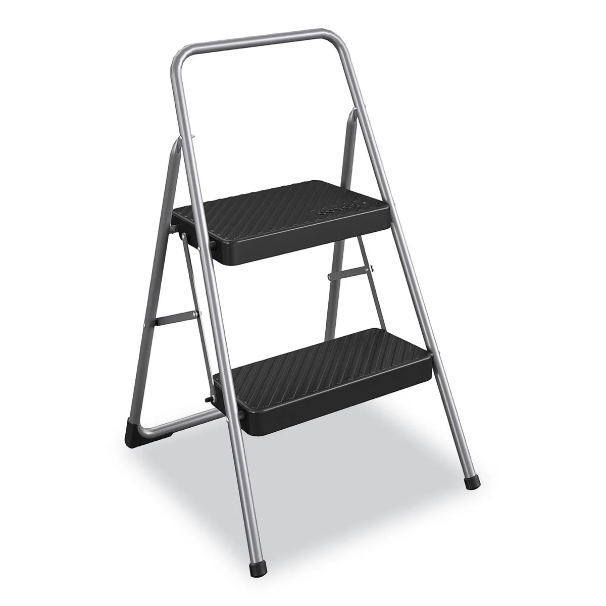 Cosco Industries, Inc. Cosco Industries, Inc. 11135CLGG1 2-Step Folding Steel Step Stool 200 lb 17.38x18x28.13 in Cool Gray — product photo