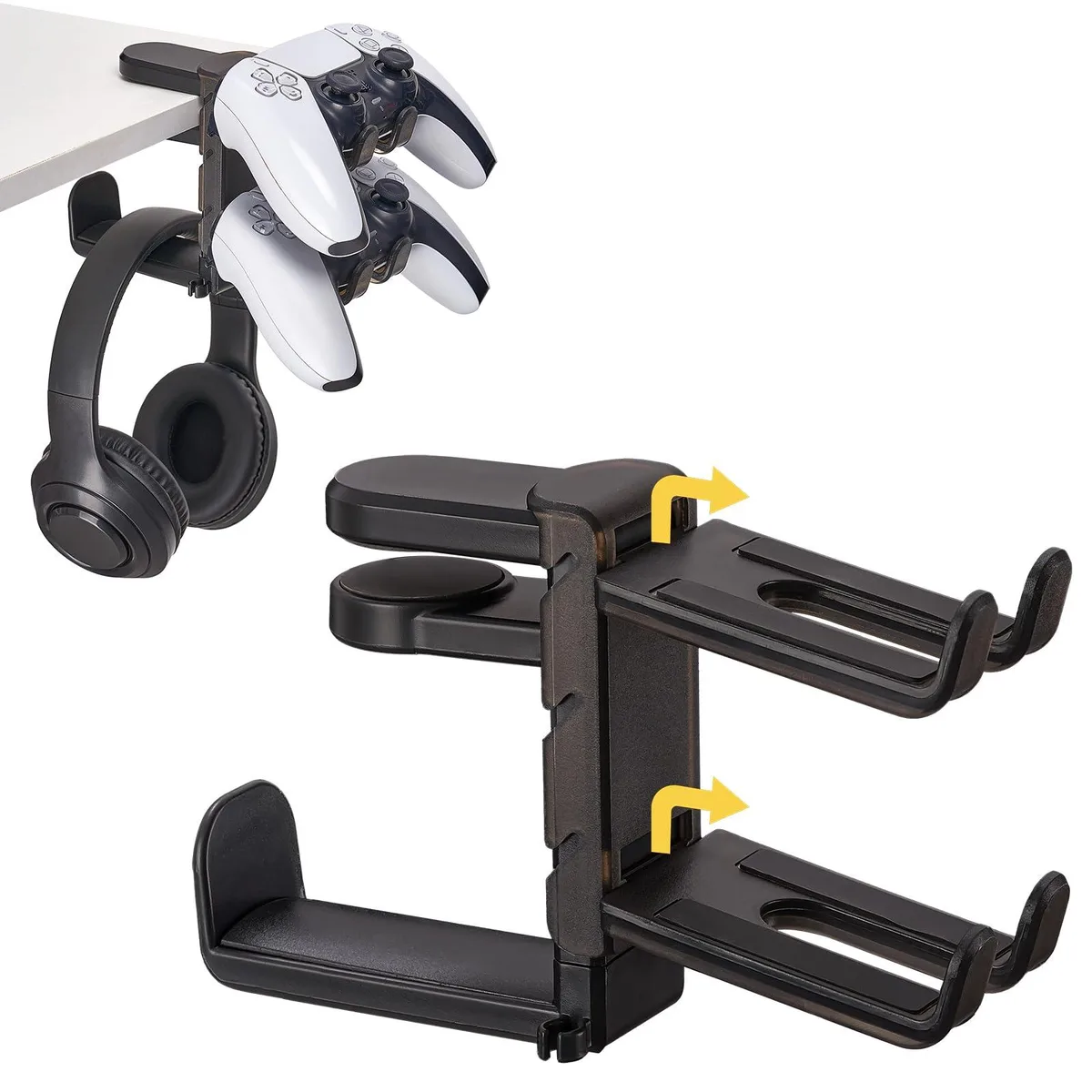 Avid Under Desk Headphone Hanger V04 Black 3-in-1 Clamp Mount — product photo