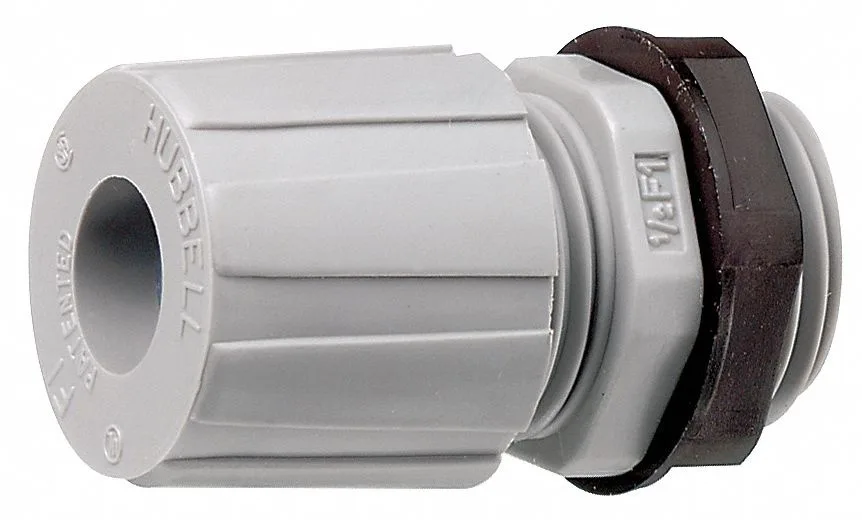 Hubbell Incorporated Hubbell Incorporated HJ1002G Liquid Tight Connector 1/4 in Gray — product photo
