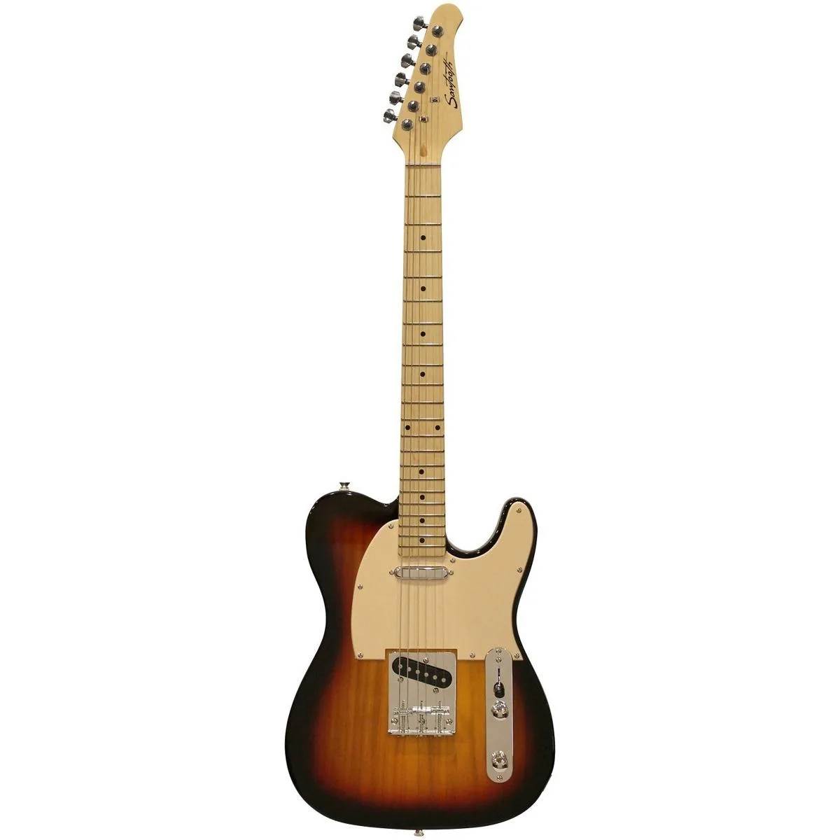 Sawtooth Sawtooth ET Series electric guitar, sunburst aged white pickguard 21 frets 25.5" scale — product photo