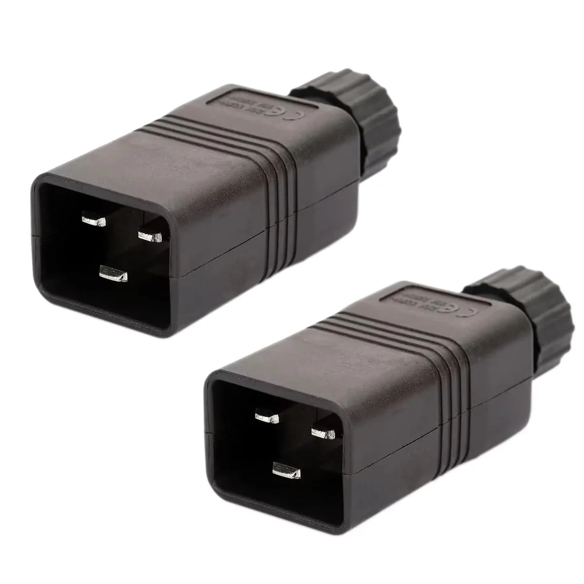 TeKit TeKit IEC320 C20 male rewirable power adapter 5 pack — product photo