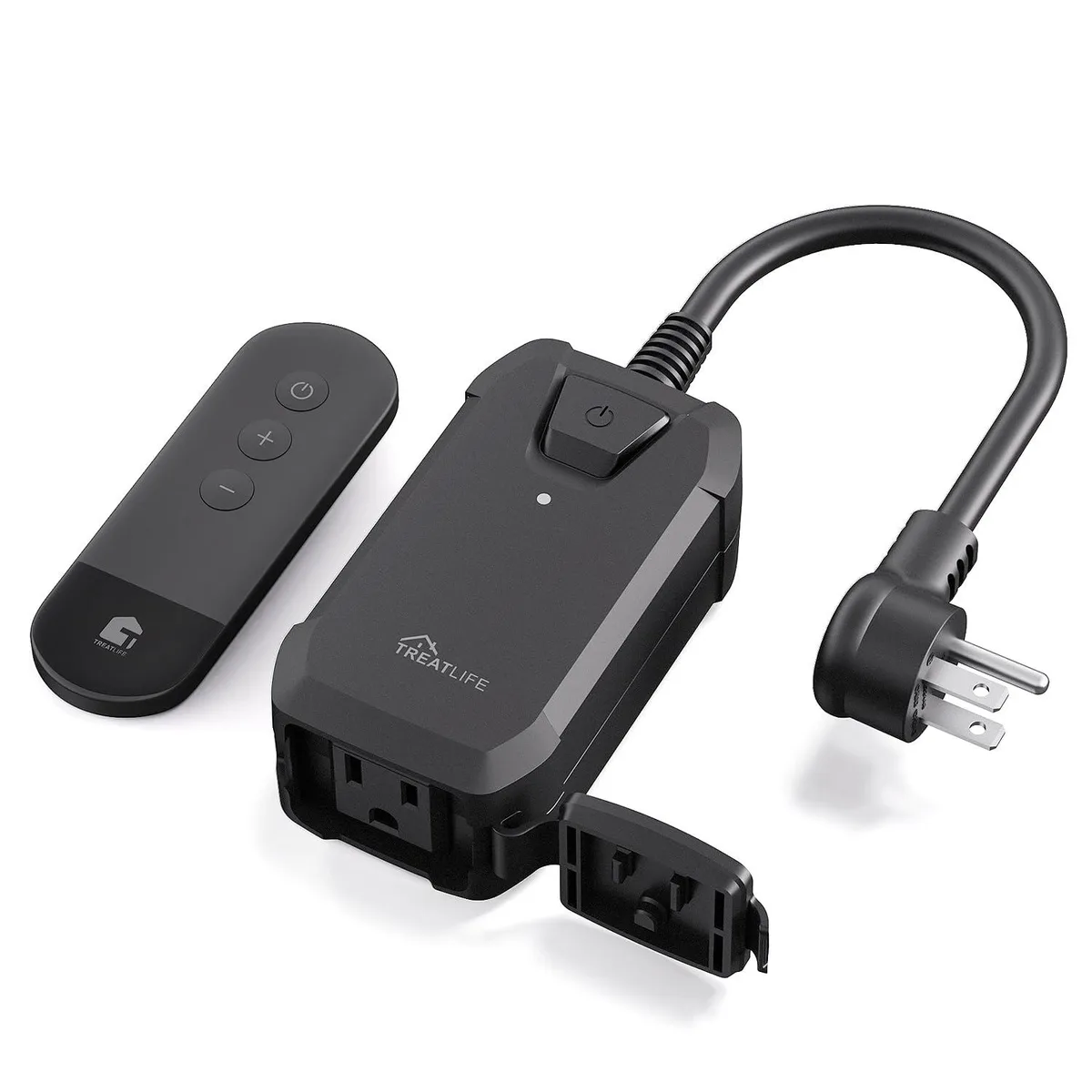 TREATLIFE CA-DP10R smart plug with remote, IP44, 100FT range — product photo