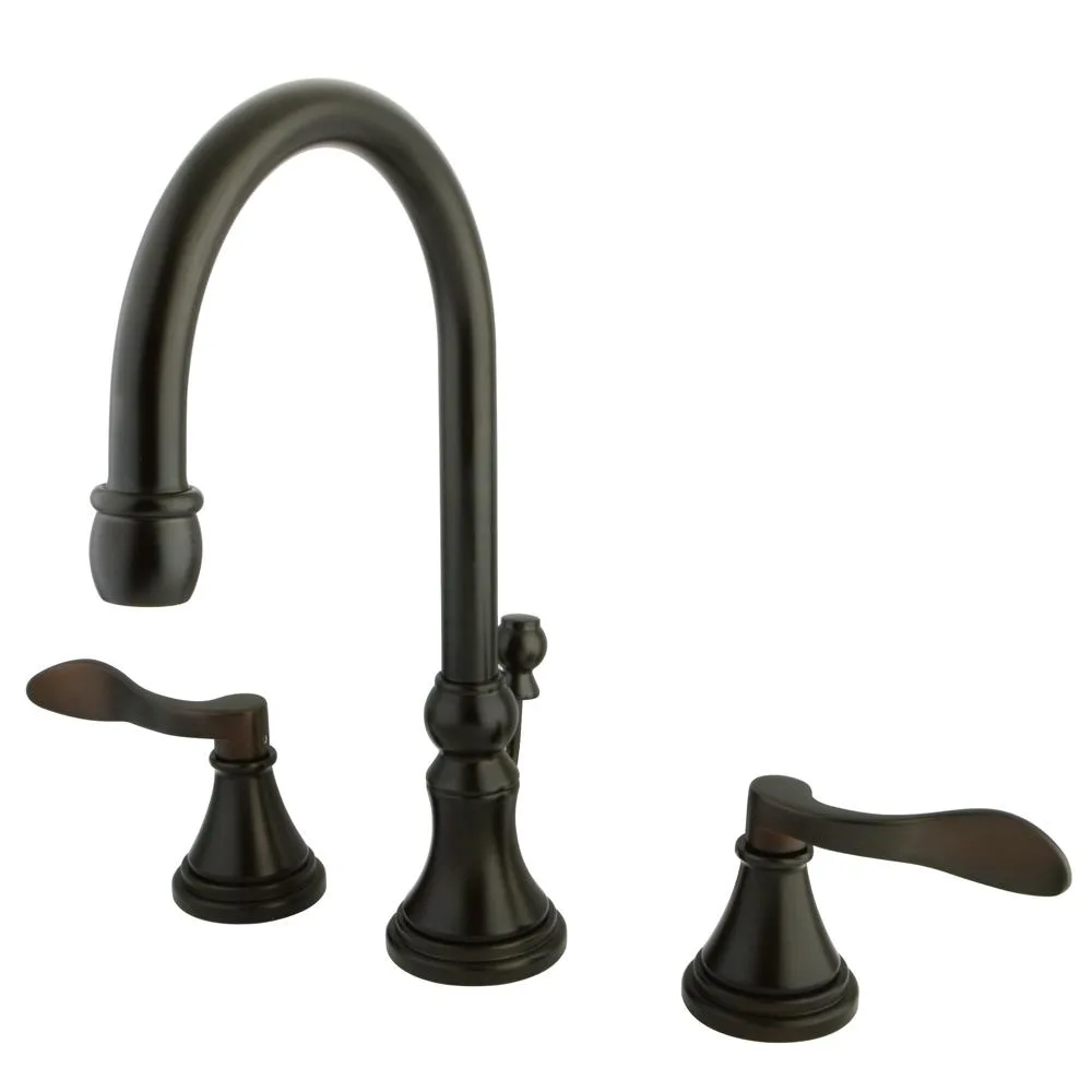 KINGSTON BRASS KINGSTON BRASS KS2985DFL Two Handle Widespread Lavatory Faucet Oil-Rubbed Bronze — product photo