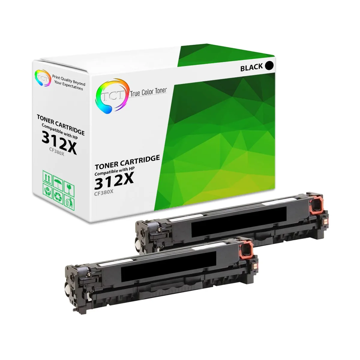 True Color Toner True Color Toner CF380X Black Toner Cartridge 2 Pack — product photo