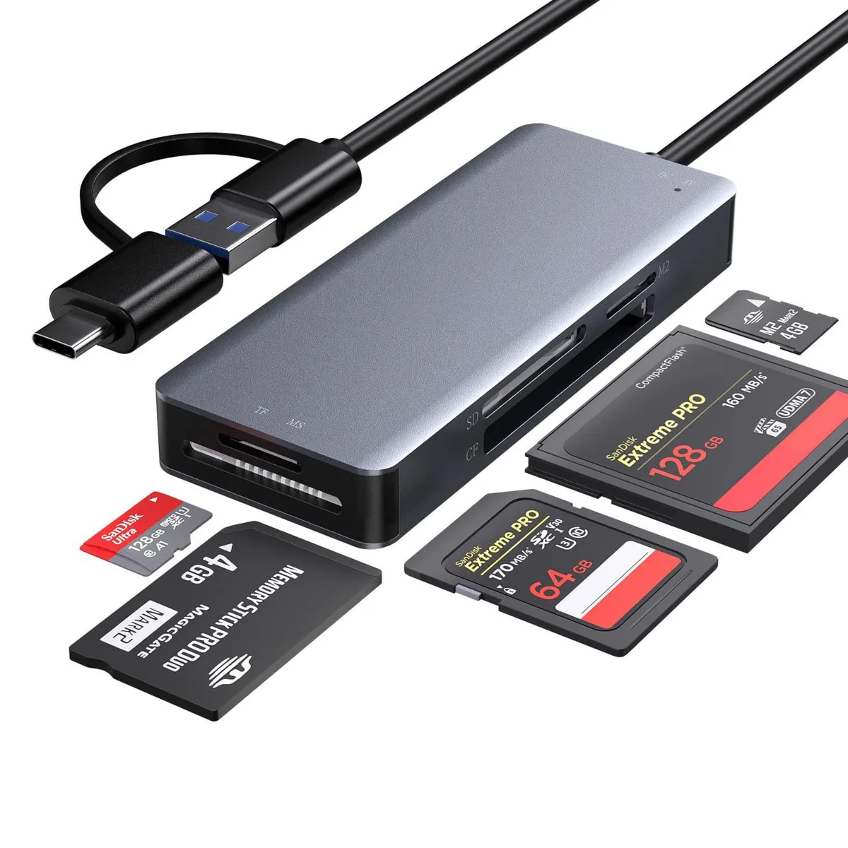 HANNORD HANNORD 5in1 USB 3.0 Type-C Card Reader — product photo