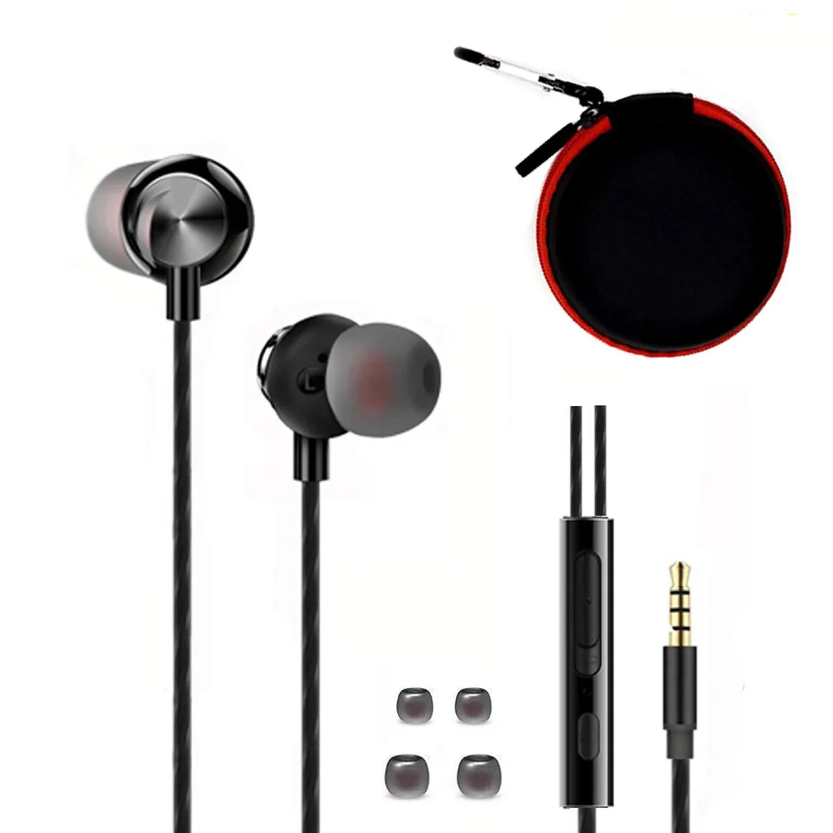  ApexOne APEXEBUDS AP059 Red In-Ear Wired Earbuds 3.5mm — product photo