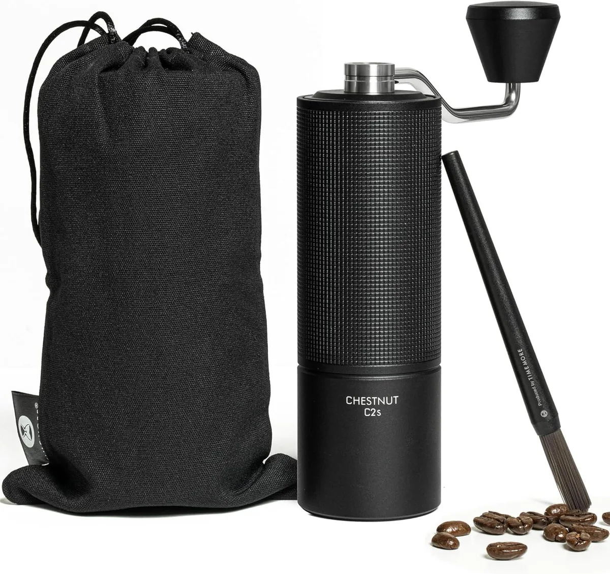  TIMEMORE Chestnut C2S Manual Coffee Grinder 25g Black 36 Settings 38mm Burr — product photo