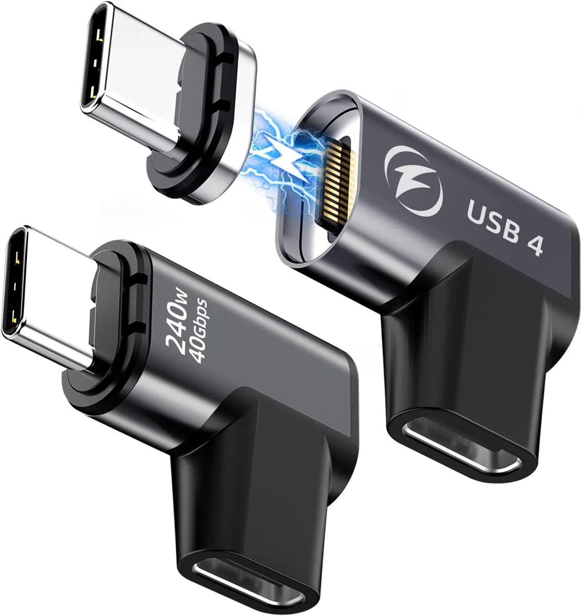 Jansicotek Jansicotek LD240W 240W Magnetic USB-C Adapter 90° 40Gbps 8K 60Hz — product photo