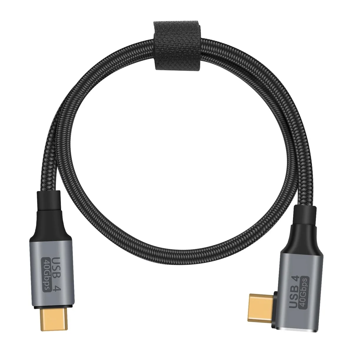 Vszerda Vszerda USB C to USB C cable right angle 1.5ft 40Gbps 100W 8K@60Hz — product photo