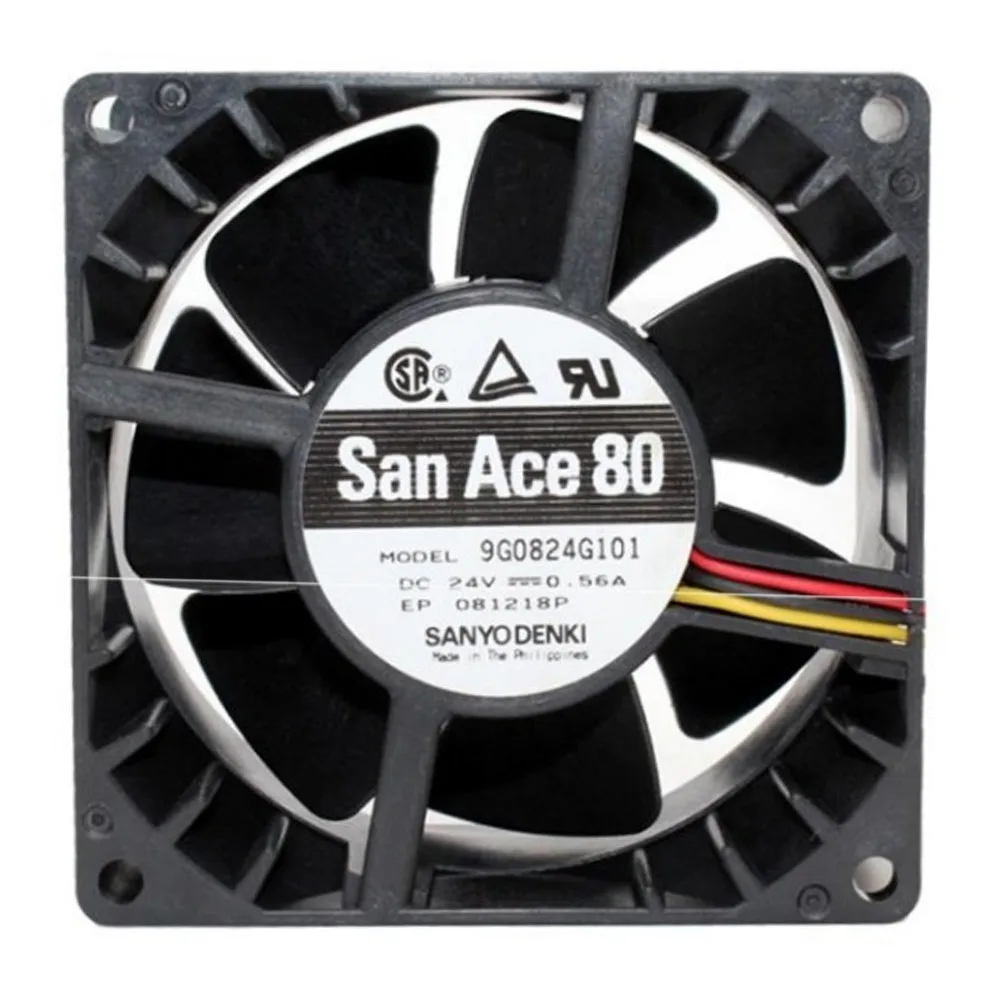 Fans Fans 9G0824G1D01 24V .56A Sanyo 8038 8CM case fan — product photo
