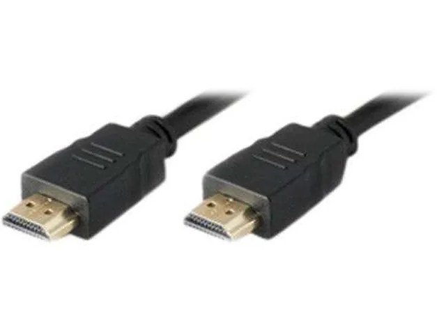 Black HDMI 1.4 cable, male-to-male connectors, 10 ft length