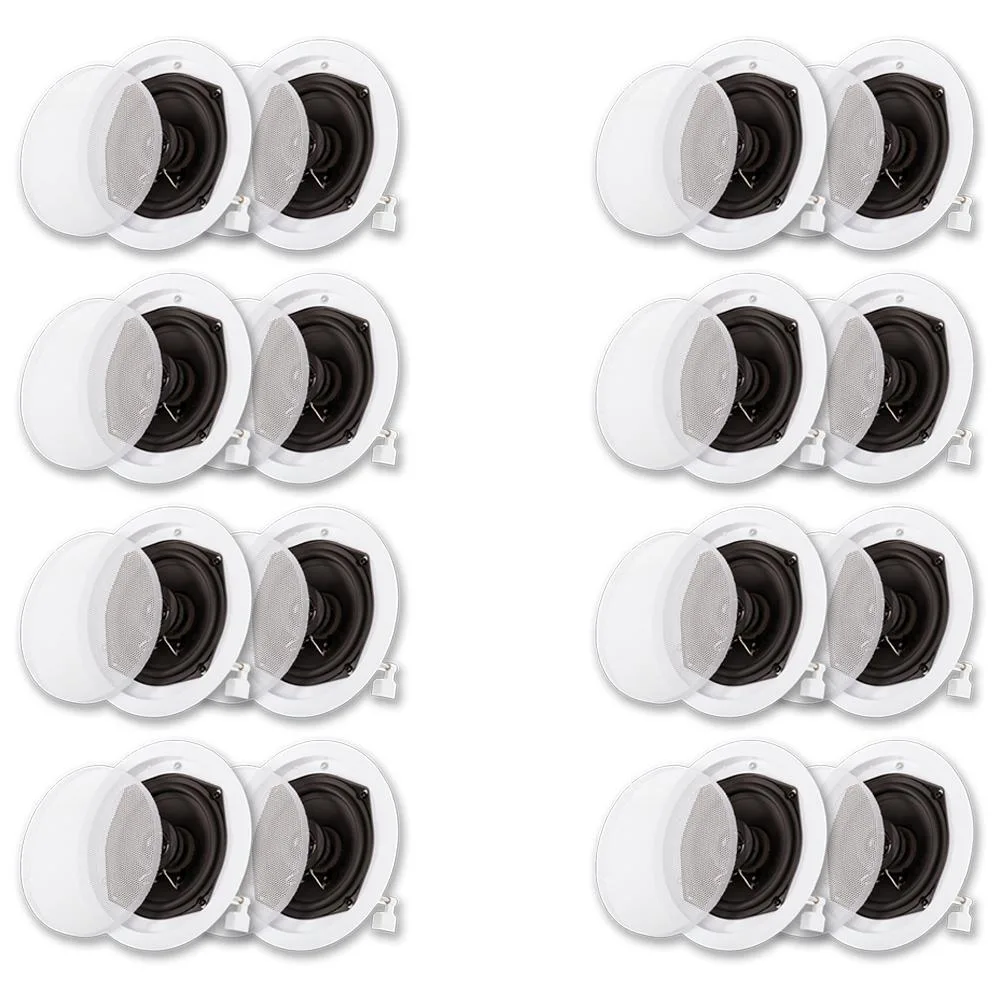 Acoustic Audio Acoustic Audio R191 16 In-Ceiling Speakers 2-Way 5.25" 45Hz-22kHz 95dB — product photo