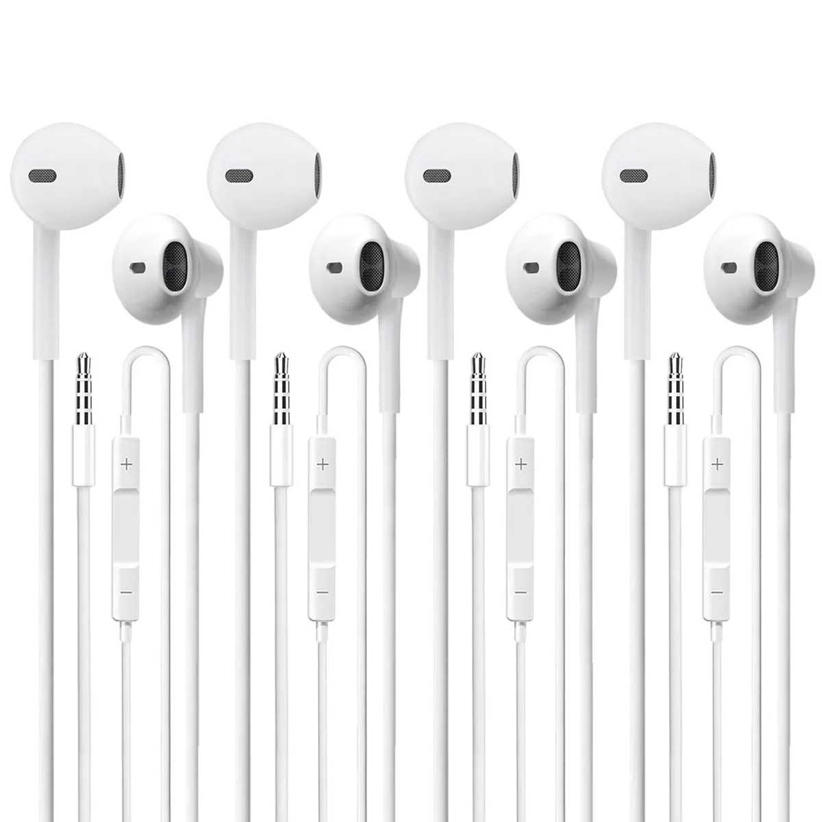 No Sew No Sew Wired Earbuds 4 Pack Off White 3.5mm 32 ohm — product photo