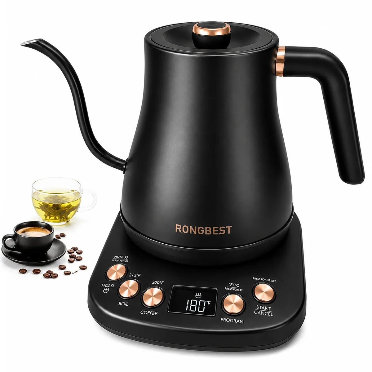  RONGBEST HB-K135 1 L Gooseneck Kettle 1200 W 6 Presets — product photo