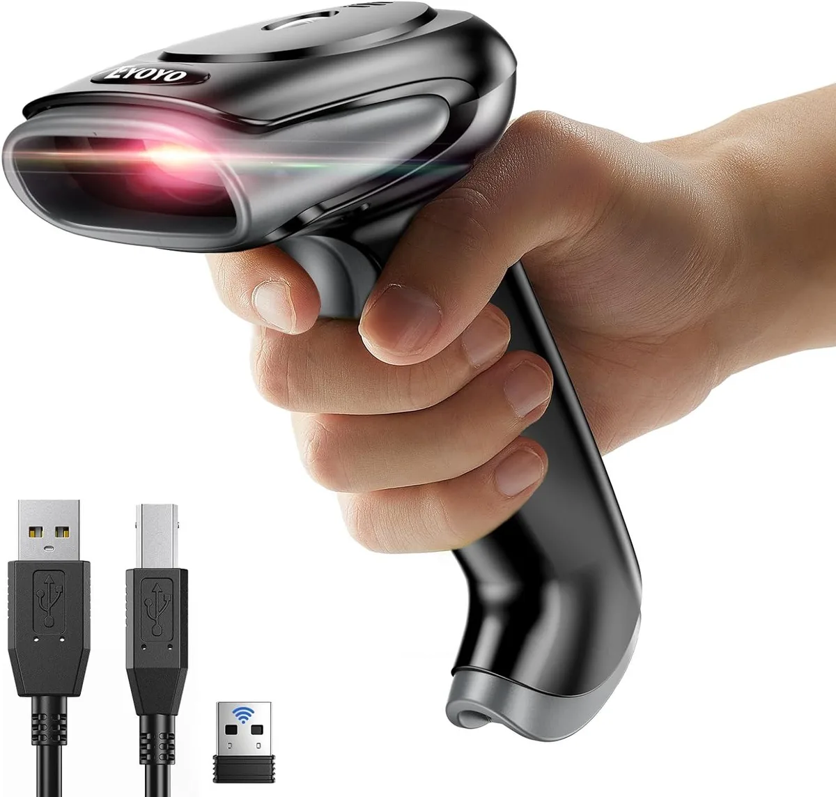 Eyoyo Eyoyo 2D Barcode Scanner 2500mAh 2.4G Bluetooth USB — product photo