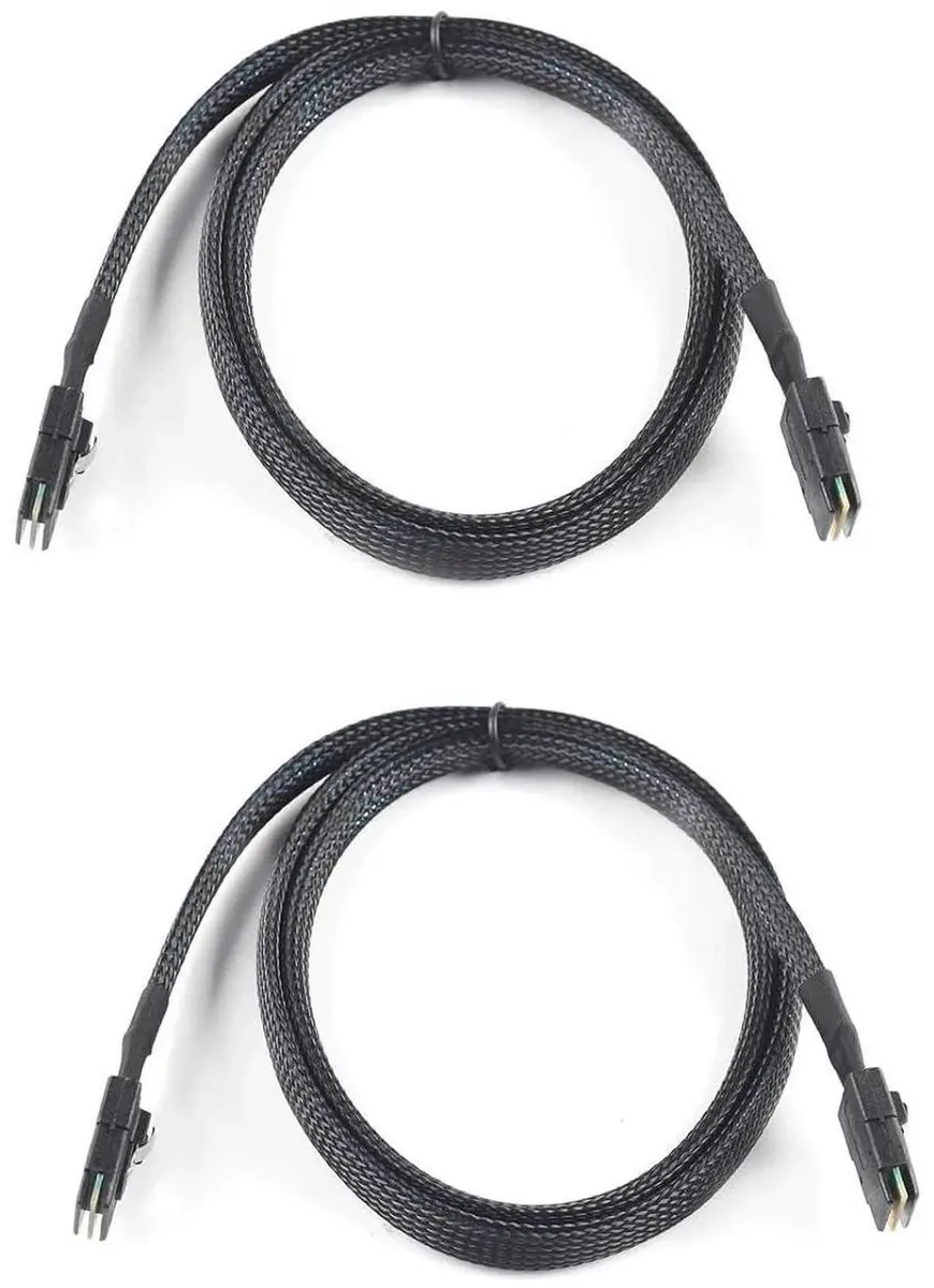 Two new internal Mini SAS 36pin SFF8087 male-to-male cables, 1 metre each