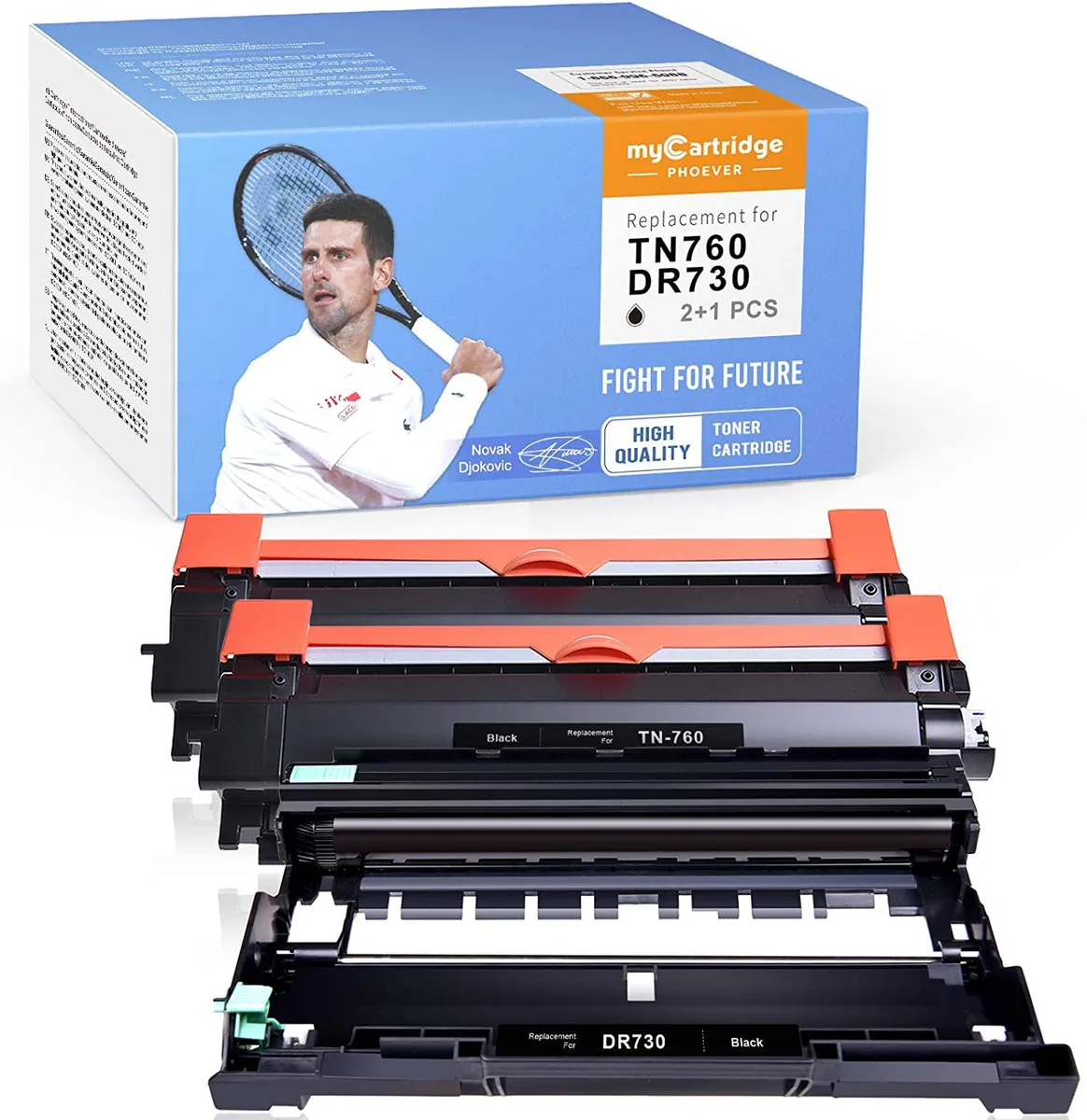 NuoTo NuoTo HL-L2350DW Compatible Toner Cartridge and Drum Unit 2 x TN760 1 x DR730 — product photo