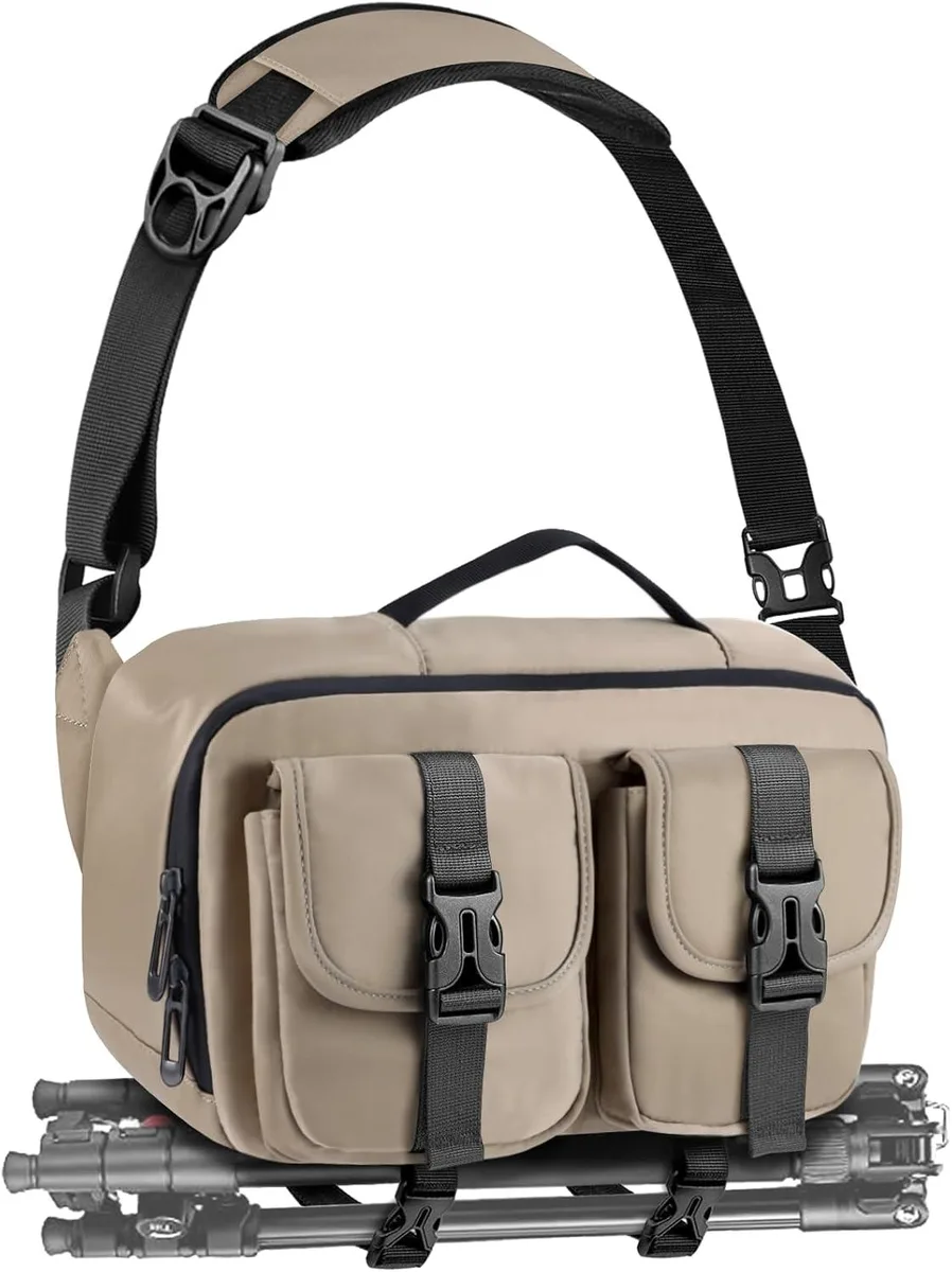 BFKK BFKK Camera Sling Bag Coffee 12.6×5.1×7.8 in — product photo