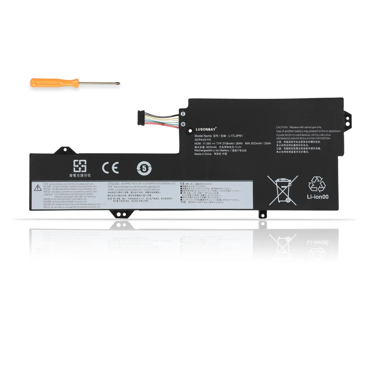 KingSener KingSener L17L3P61 11.58V 36Wh laptop battery — product photo