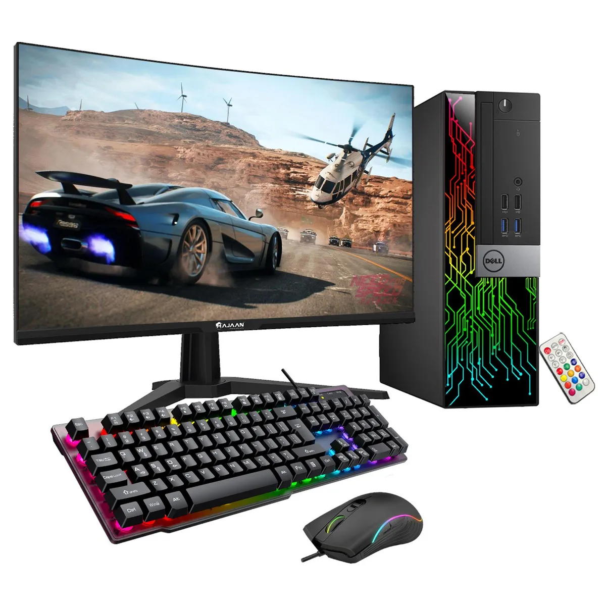 DELL DELL OptiPlex i7-6700 3.4 GHz GT 1030 2GB 16GB DDR3 512GB SSD 27" Monitor Gaming PC — product photo