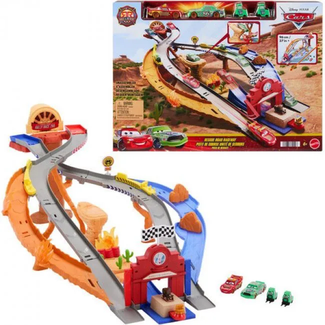 Disney Princess Disney Princess Cars Rescue Road Raceway Playset vehicle — product photo