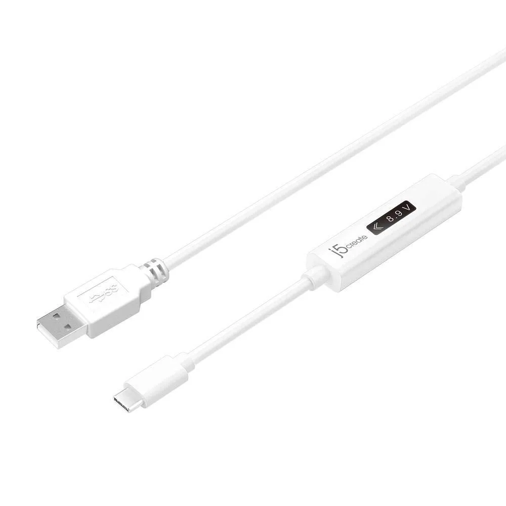 LORDWORLD LORDWORLD USB-A 2.0 to USB-C cable 4ft OLED power meter 60W 3A 480 Mbps — product photo
