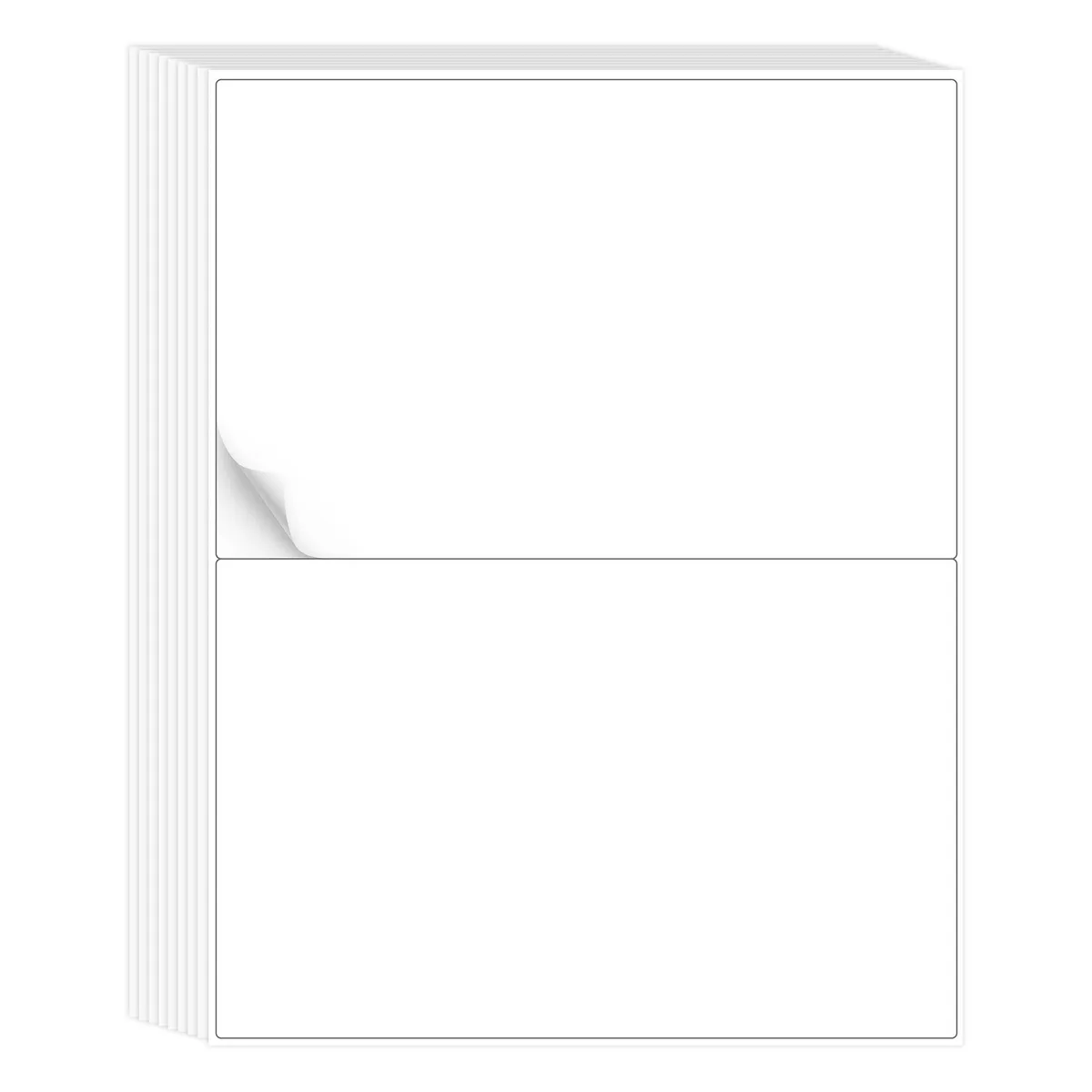  L LIKED LD-LL8.5x11-PP-2UPx30 Shipping Labels 8.5x5.5in 2UP 30 Sheets 60 Labels — product photo