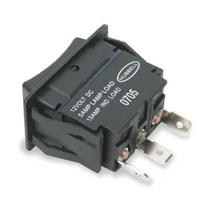 Hubbell Incorporated Hubbell Incorporated Marine Rocker Switch SPDT 12V 5A Black — product photo