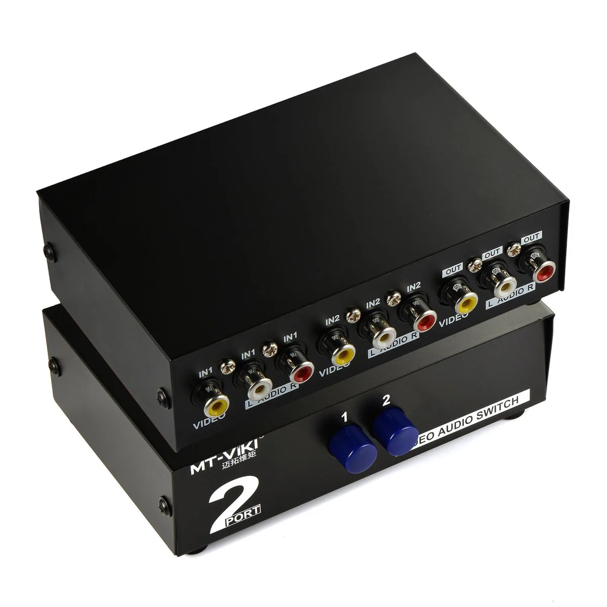 WRIARICH WRIARICH 2-Way AV Switch RCA 2-in 1-out Black — product photo