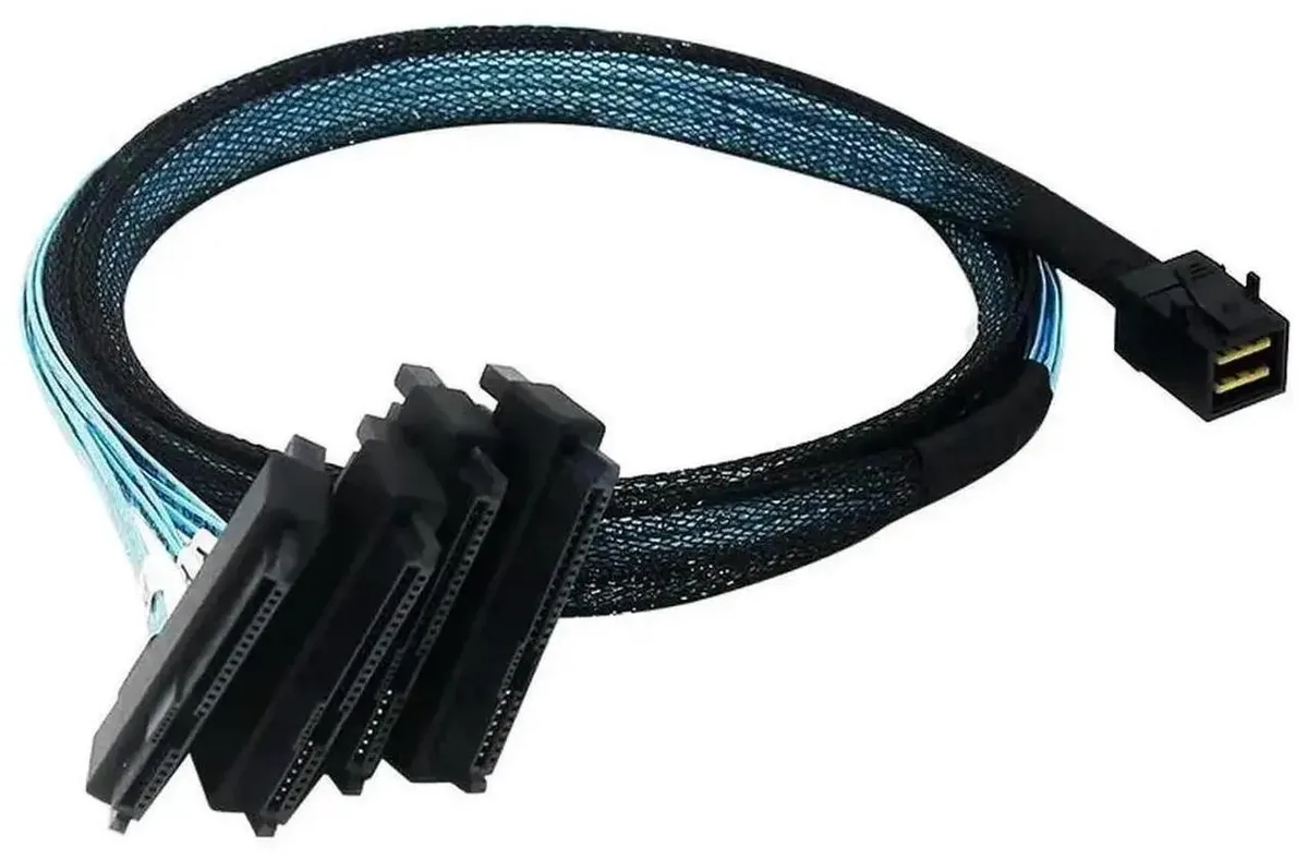 SMUGDESK SMUGDESK 1to4 Mini SAS HD Fanout Cable SFF8643 to 4×SAS 29Pin SFF8482 12Gbps — product photo