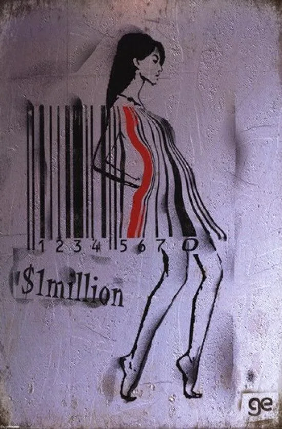 Poster print Barcode Girl Ge Feng 22 by 34 inches