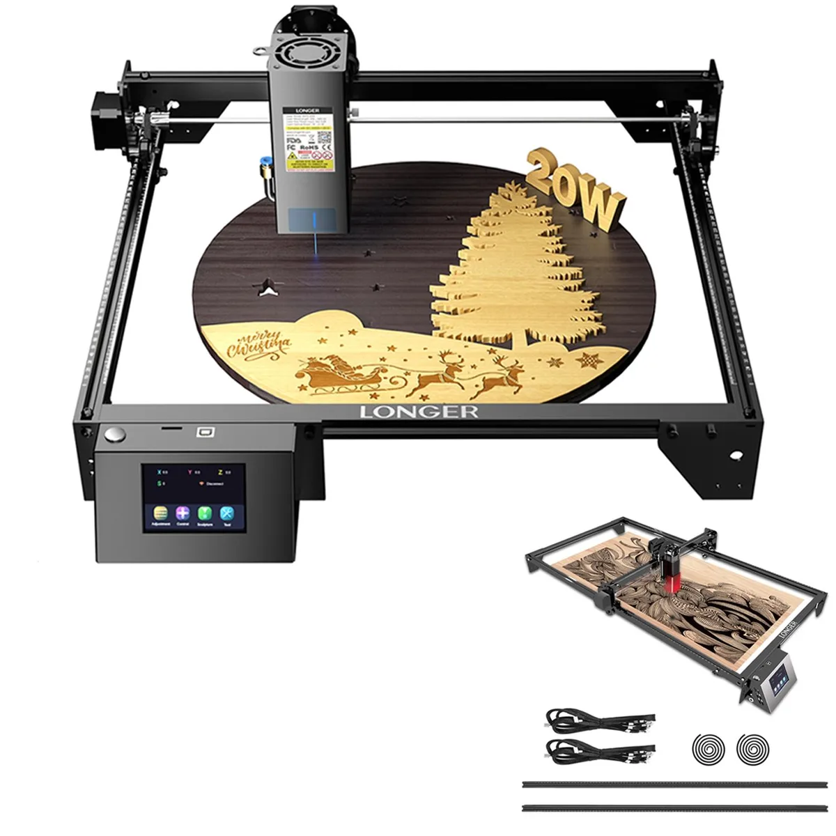 LONGER LONGER RAY5 20W Laser Engraver & Extension Kit — product photo