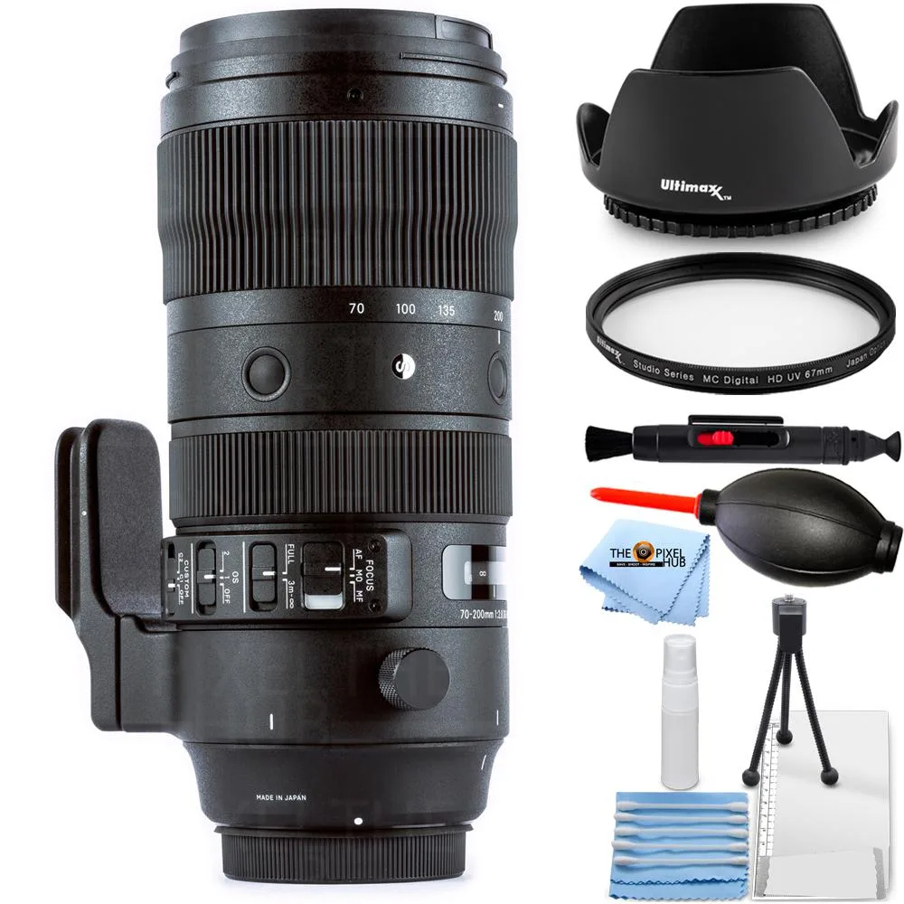 SIGMA SIGMA 70-200mm f/2.8 DG OS HSM Sports Lens for Canon EF with 82mm UV Filter Kit — product photo