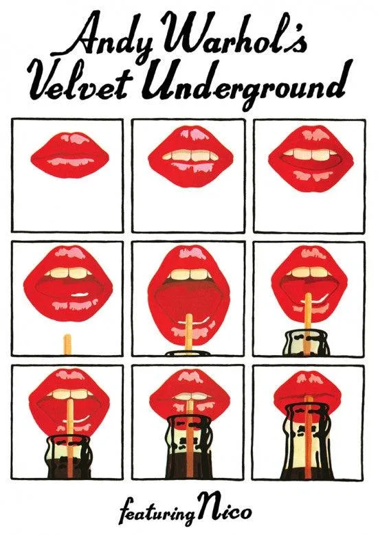 Velvet Underground lips poster, 24 by 36 inches, glossy paper print