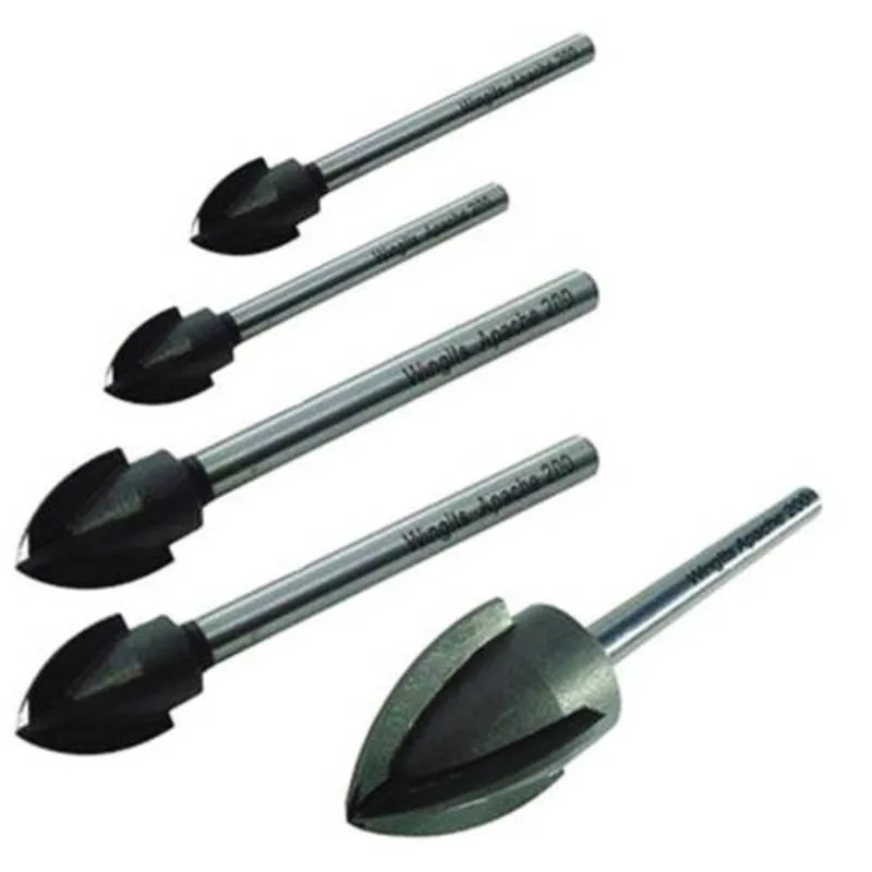Wingits Wingits WA2005PCS 5pc Carbide Glass Stone Tile Drill Set — product photo