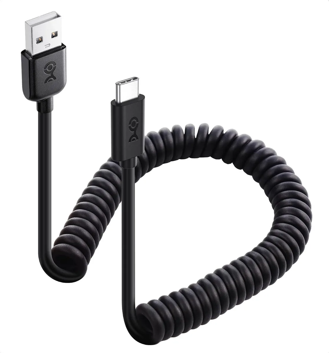 Mobee Mobee USB to USB-C Coiled Cable 1-4ft 3A/15W — product photo