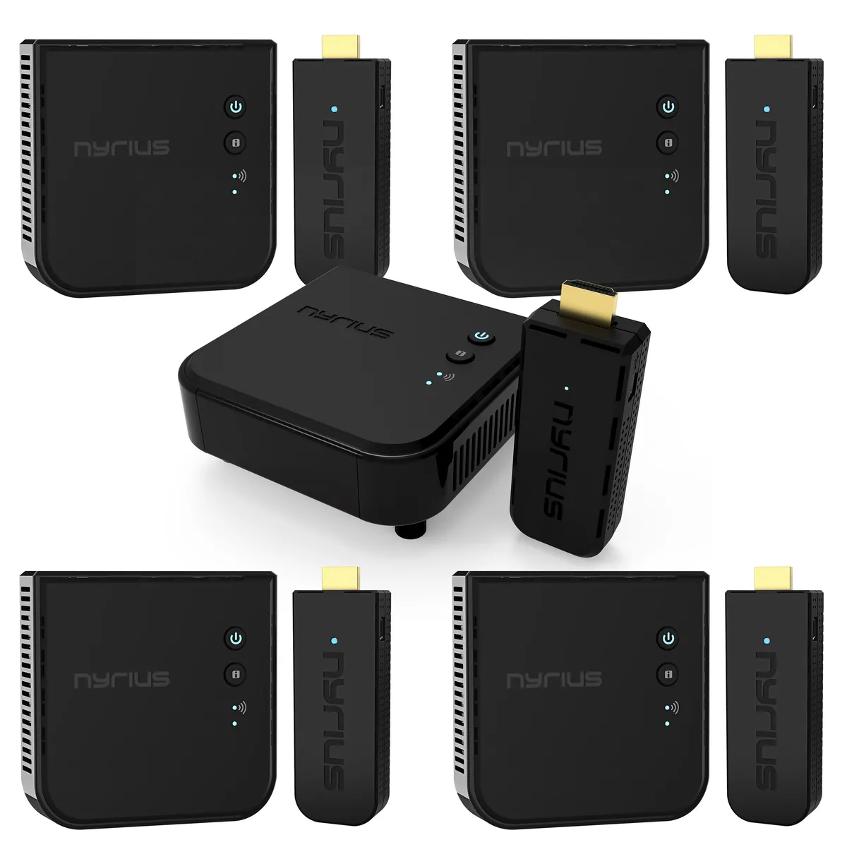 Nyrius Nyrius ARIES Pro NPCS600Q5 Wireless HDMI Kit 1080p 100ft 5 Pack — product photo